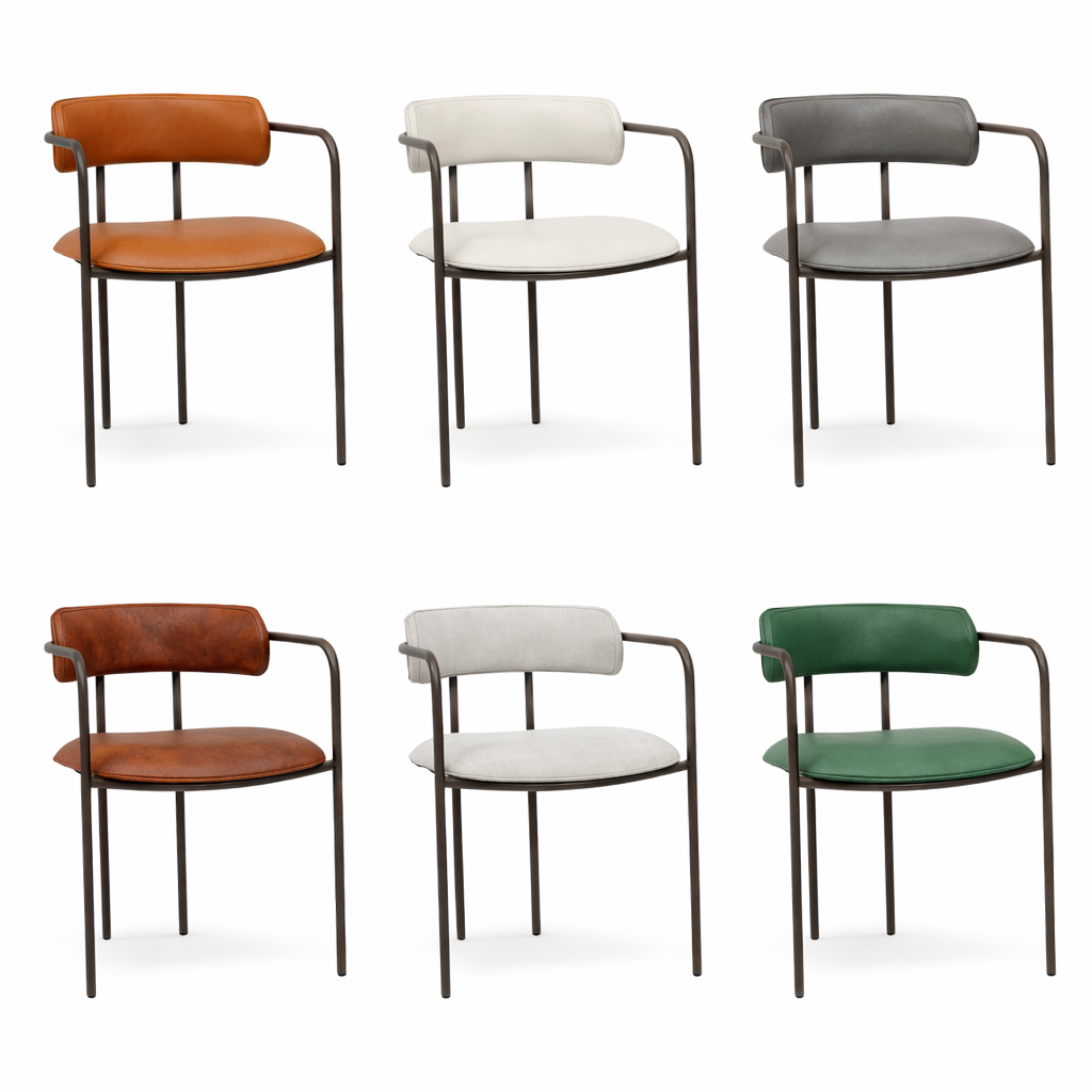 Silla de Comedor en cuero Makalu The Blue House Colombia