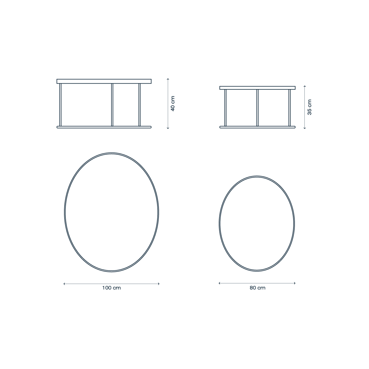 Mesa de Centro en espejo Noura - Mesa de Centro - The Blue House