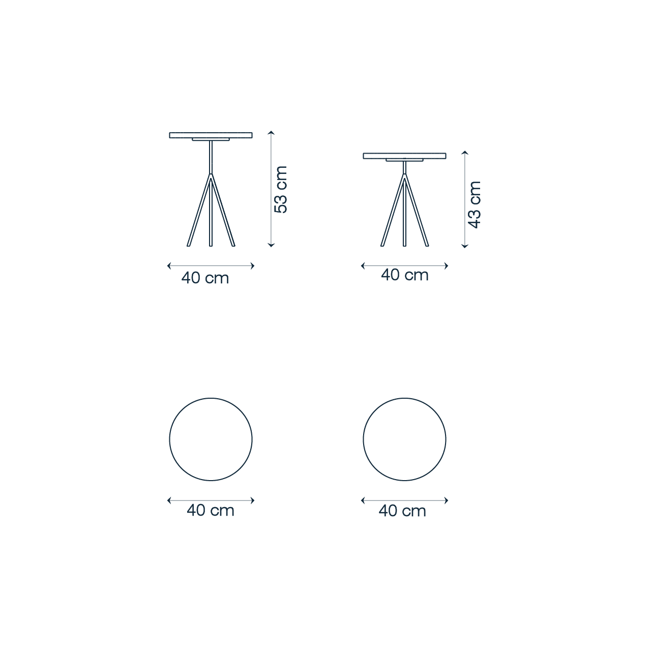 Mesa Auxiliar Tripode - MESAS AUXILIARES - The Blue House