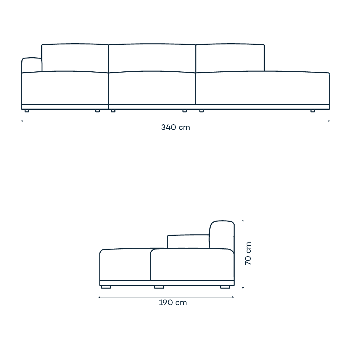 Sofá en tela Mesut L - Sofas - The Blue House