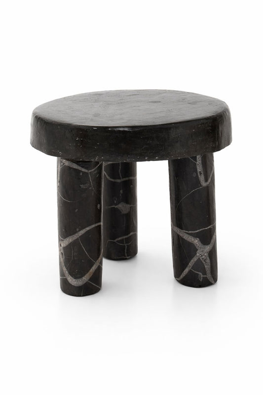 Stool Redondo 3 Patas Fósil Bravío | The Blue House