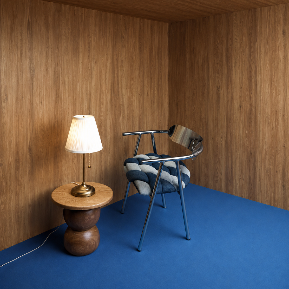 Silla Top Cromada con Brazos Americanino The Blue House