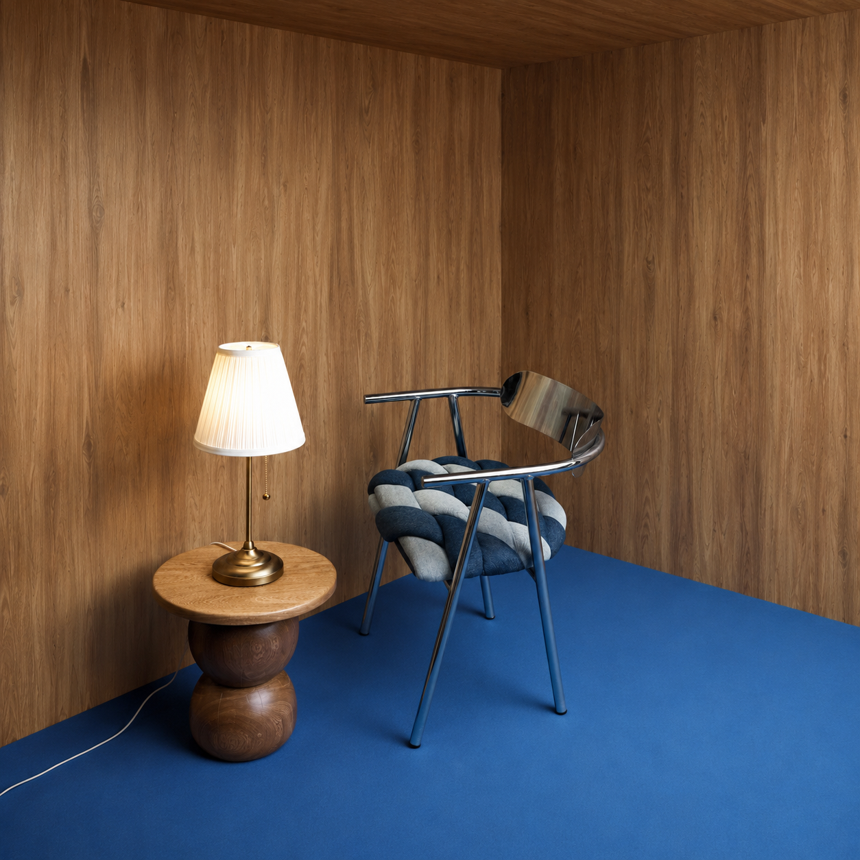 Silla Top Cromada con Brazos Americanino The Blue House