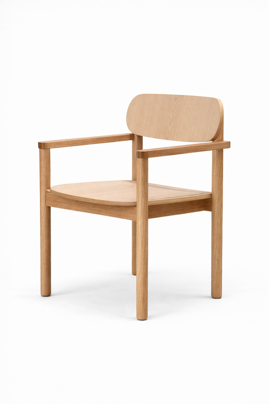 Silla de comedor KAI natural con brazos THE BLUE HOUSE