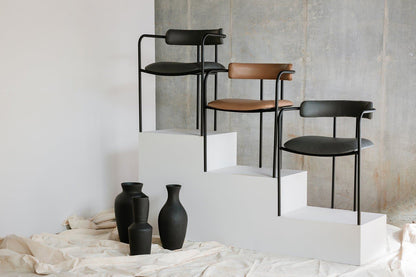 Silla de Comedor en cuero Makalu - Silla de Comedor - The Blue House