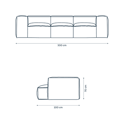 Sofá en tela Safi L - Sofas - The Blue House