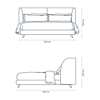 Cama en cuero Risanni Plus - Camas - The Blue House